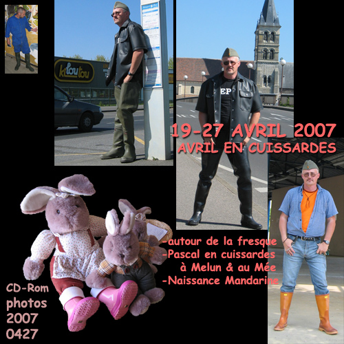 PASCAL WEARING WADERS, APRIL 2007.