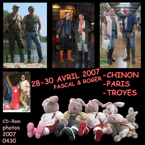 PASCAL & ROGER IN RUBBER BOOTS, APRIL  2007.