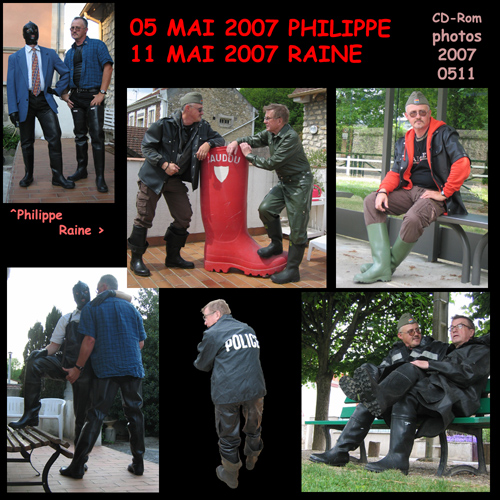 With Philippe & Raine in wellies & waders, May 2007.