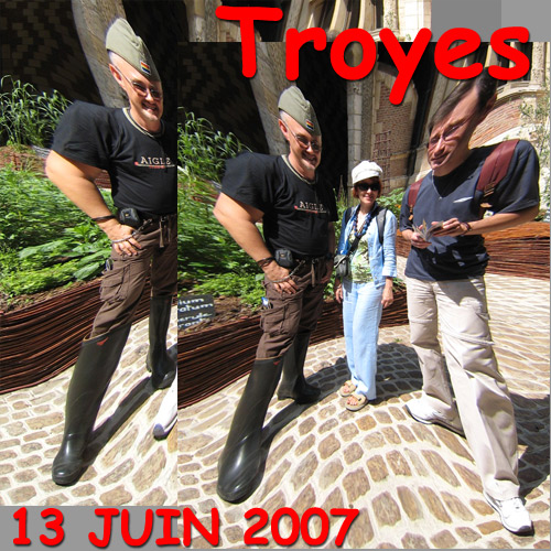 PASCAL IN RUBBER BOOTS, WITH HIS COLLEAGUES, IN TROYES, JUNE 2007.
