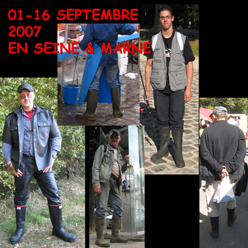 Some rubber booted guys in Parisian area, Sept. 2007.