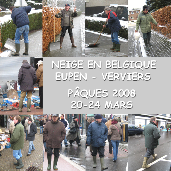 Snow in Belgium, March 2008.