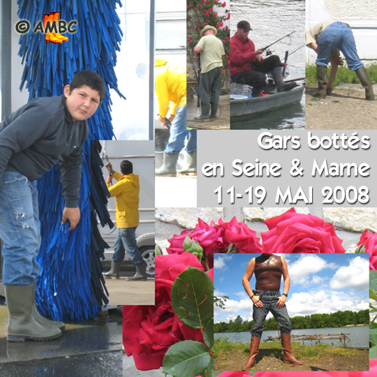 Botteux dans les rues de Seine & Marne, bottes caoutchouc, mai 2008.