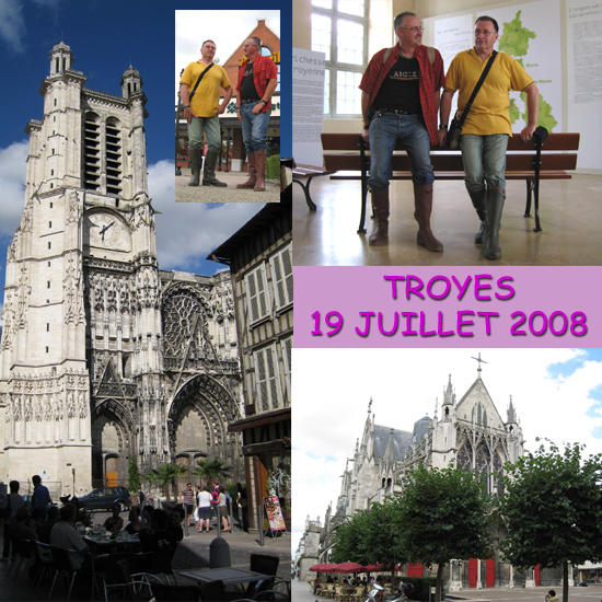 In rubber boots in Troyes, July 2008.