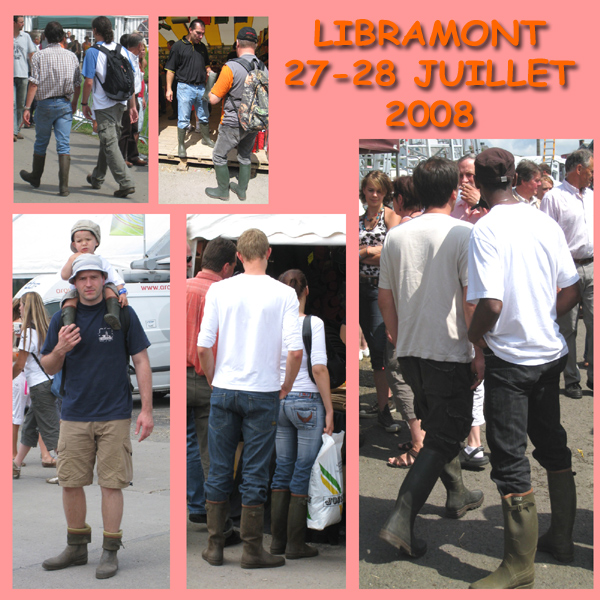 Libramont, Belgium, July 2008. Gummistiefel, bottes caoutchouc, rubber boots.