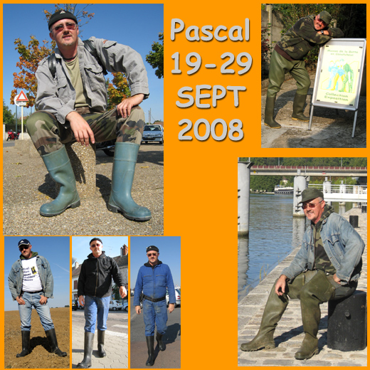 Pascal wearing his wellies, Sept. 2008