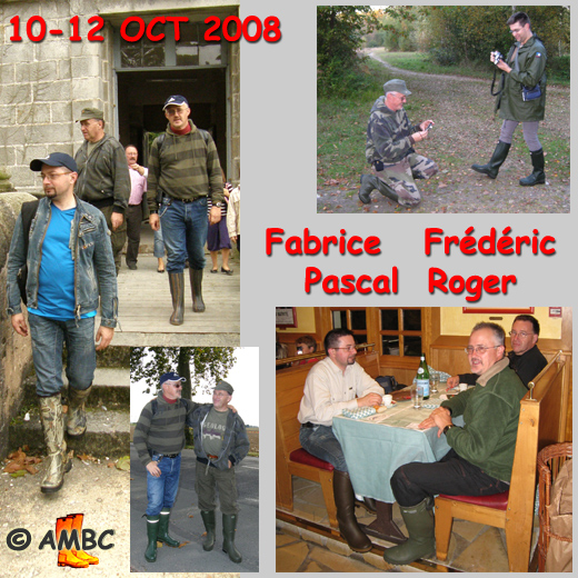 4 guys in wellies in Seine & Marne, Oct. 2008.