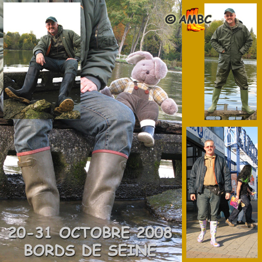 Pascal & his Lapinets at the Seine river, October 2008.