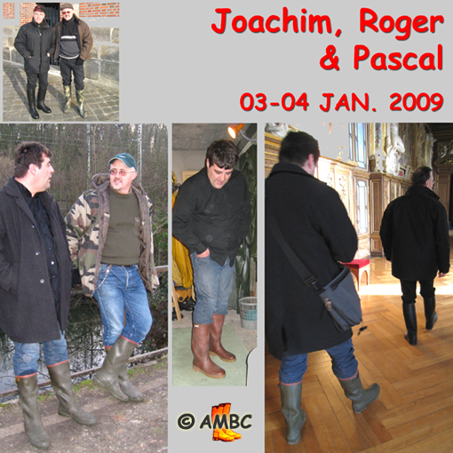 Joachim, Roger & Pascal at the H.R.B. & Fontainebleau palace, JAN. 2009.