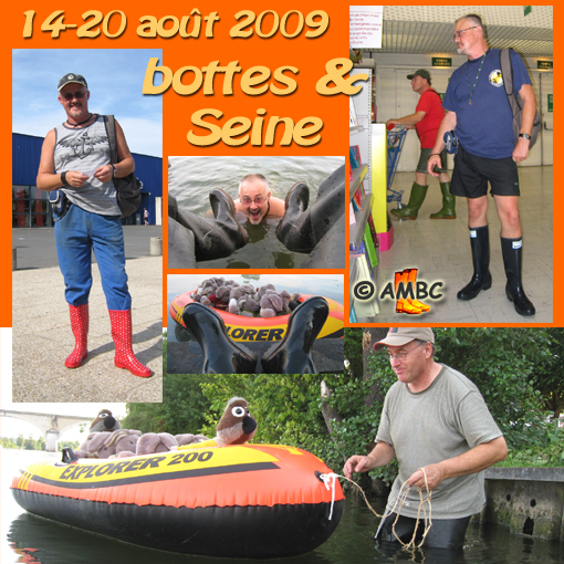 In the Seine river with Lapinets & Tatayets, 20 August 2009.