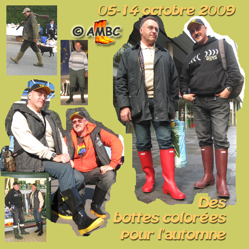 We dare in coloured wellies; Gummistiefel, stivali di gomma, Oct. 2009.