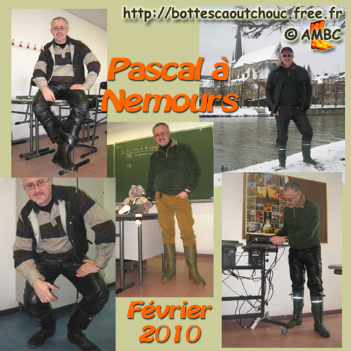 Pascal, wearing gumboots in Nemours, France; Gummistiefel, stivali di gomma, 2010.