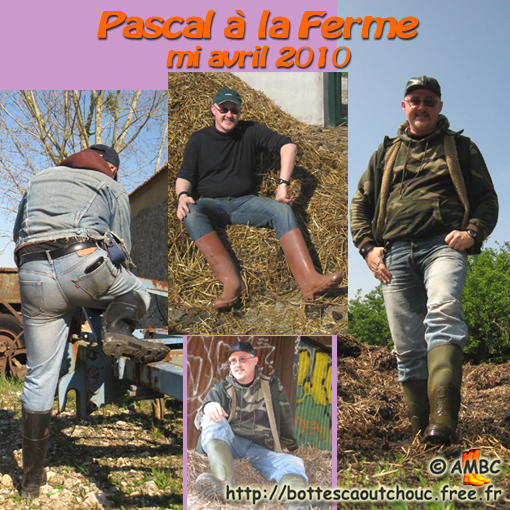 Pascal at the farm, in gumboots; Gummistiefel, stivali di gomma, 2010.