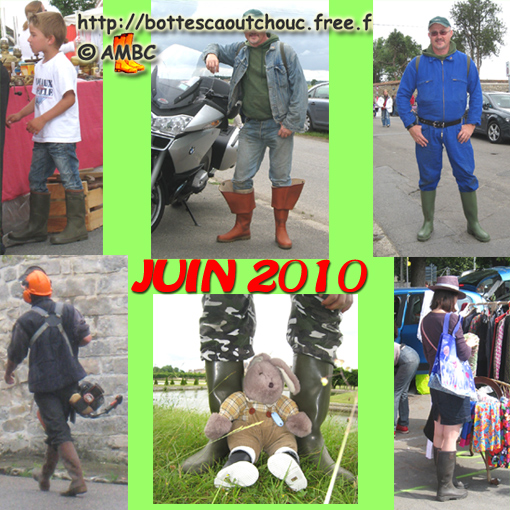 Rubberbooted people in the streets, Gummistiefel, stivali di gomma, botas de hule, June  2010.