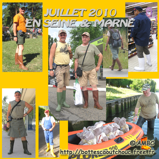 Rubberbooted Summer in Parisian area; Gummistiefel, stivali di gomma, botas de hule, July 2010.