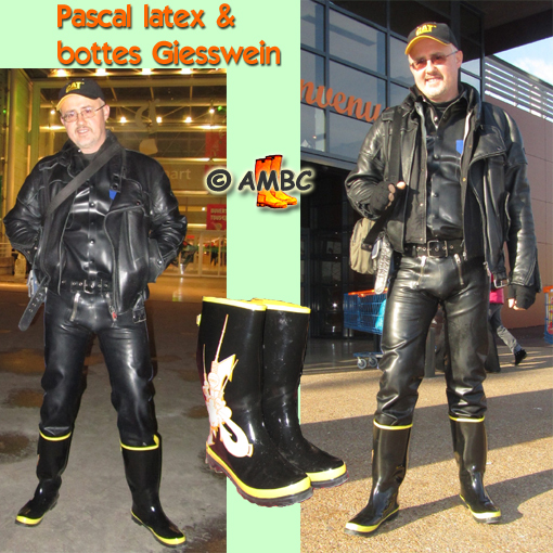 Pascal doing some shopping in full rubber, 2010.
