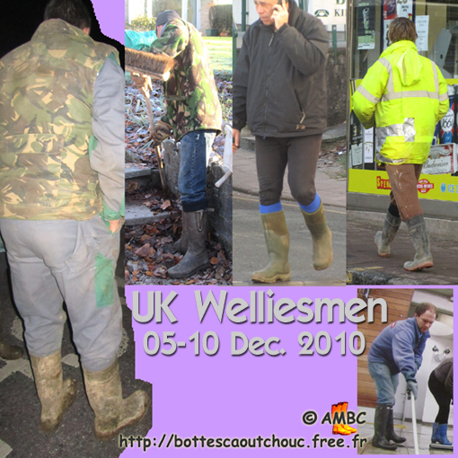 Wellymen in Kingsbridge, U.K.,  nov. 2010.