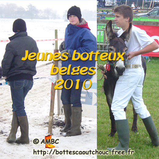 Young Belgian rubber booted guys; Gummistiefel, stivali di gomma, rubber laarzen, dec. 2010.