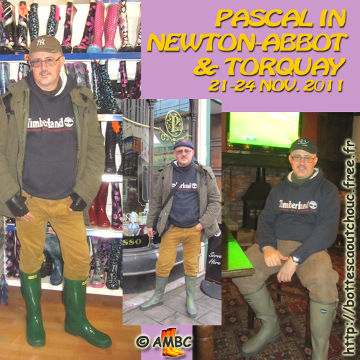 Rubberbooted Pascal in Devon (U.K.). Gummistiefel, stivali di gomma, botas de goma 2011.