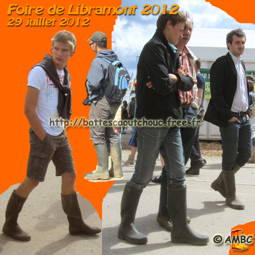 At Libramont event. Gummistiefel, stivali di gomma, botas de goma, rubber laarzen, July  2012.