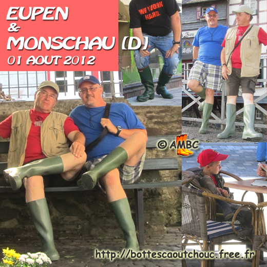 Pascal & Roger in Deutschland. Gummistiefel, stivali di gomma, botas de goma, August  2012.