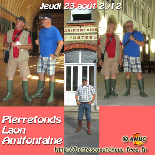 Pascal & Roger in wellies : sight-seeing in Picardy. Gummistiefel, stivali di gomma, botas de goma 2012.