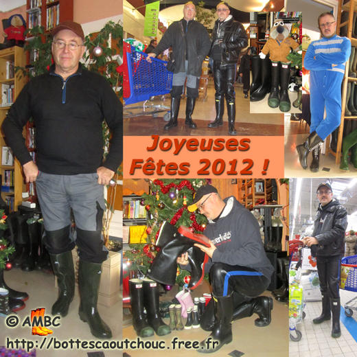 Greetings season in wellies, France. Gummistiefel, stivali di gomma, botas de goma 2012.