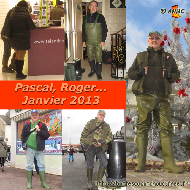 Pascal, Roger and other rubberbooted guys, Jan. 2013. Gummistiefel, stivali di gomma, botas de goma 2013.