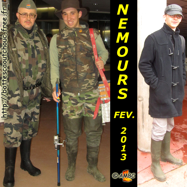 Young guys in rubber (hip) boots in Nemours, France. Gummistiefel, stivali di gomma, botas de goma, gummistövlar, 2013.