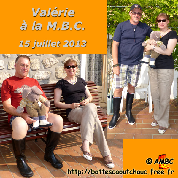Pascal & Roger wearing shorts & gumboots. Gummistiefel, stivali di gomma, botas de goma, Gummistövlar, cizme, rubber laarzen, 2013. Copyright AMBC.