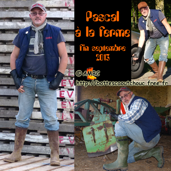 Pascal, gumbooted at the farm. Gummistiefel, stivali di gomma, botas de goma, Gummistövlar, cizme, rubber laarzen, 2013. Copyright AMBC.