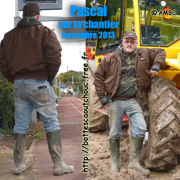 Pascal, wearing muddy Le Chameau Country wellies. Gummistiefel, stivali di gomma, botas de goma, Gummistövlar, cizme, rubber laarzen, 2013. Copyright AMBC.