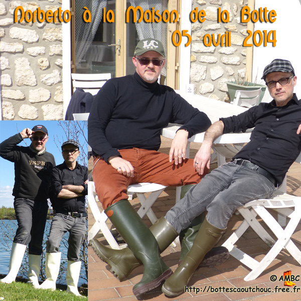 Pascal & Norberto at the House. Gummistiefel, stivali di gomma, botas de goma, Gummistövlar, cizme, rubber laarzen. Copyright P. Bourcier - AMBC 2014.
