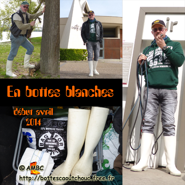 Pascal wearing white wellies; Gummistiefel, stivali di gomma, botas de goma, Gummistövlar, cizme, rubber laarzen. Copyright P. Bourcier - AMBC 2014.