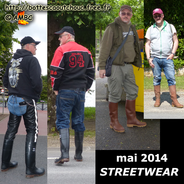 Pascal, streatwear & rubber boots. Gummistiefel, stivali di gomma, botas de goma, Gummistövlar, cizme, rubber laarzen. Copyright P. Bourcier - AMBC, May  2014.