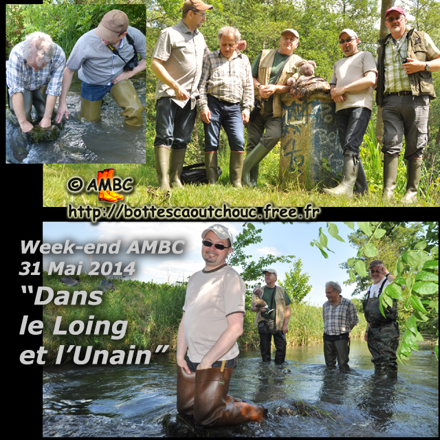 AMBC weekend, in Loing and in Unain rivers. Gummistiefel, stivali di gomma, botas de goma, Gummistövlar, cizme, rubber laarzen. Copyright AMBC 2014.