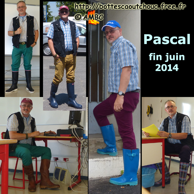 Pascal wearing nice wellies for his job. Gummistiefel, stivali di gomma, botas de goma, Gummistövlar, cizme, rubber laarzen. Copyright AMBC 2014.