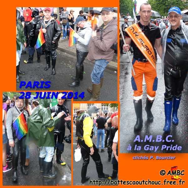 ambc AT Paris gay Pride. Gummistiefel, stivali di gomma, botas de goma, Gummistövlar, cizme, rubber laarzen. Copyright AMBC 2014.