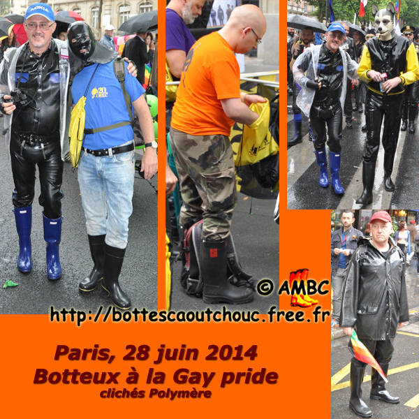 Parisian LGBT. Stivali di gomma, botas de goma, Gummistövlar, cizme, rubber laarzen. Copyright AMBC 2014.