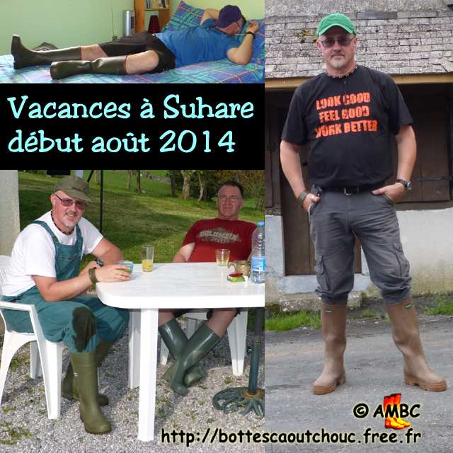 Gumbooted holidays in the Pyrénées Mountains. Gummistiefel, stivali di gomma, botas de goma, Gummistövlar, cizme, rubber laarzen. Copyright AMBC 2014.