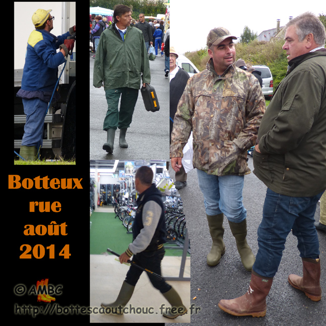 Booted guys in the streets. Gummistiefel, stivali di gomma, botas de goma, Gummistövlar, cizme, rubber laarzen. Copyright AMBC 2014.