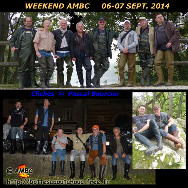 All in gumboots or waders : AMBC weekend. Gummistiefel, stivali di gomma, botas de goma, Gummistövlar, cizme, rubber laarzen. Copyright AMBC 2014.