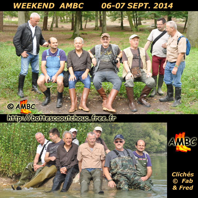 All are wearing wellies, waders or chest waders; AMBC weekend. Gummistiefel, stivali di gomma, botas de goma, Gummistövlar, cizme, rubber laarzen. Copyright AMBC 2014.