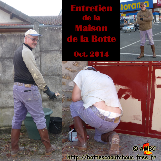 Workin, gumbooted & diapered. Gummistiefel, stivali di gomma, botas de goma, Gummistövlar, cizme, rubber laarzen. Copyright AMBC 2014.