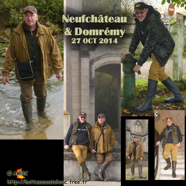Pascal & Roger, gumbooted, in Lorraine. Gummistiefel, stivali di gomma, botas de goma, Gummistövlar, cizme, rubber laarzen. Copyright AMBC 2014.