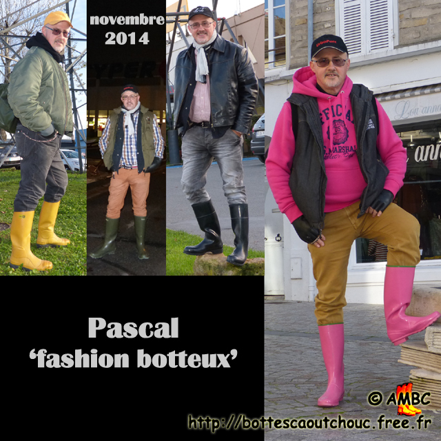 Pascal, "rubber boots fashion victim". Gummistiefel, stivali di gomma, botas de goma, Gummistövlar, cizme, rubber laarzen. Copyright AMBC 2014.