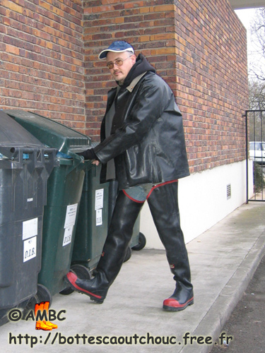 Wearing Century hip boots, 2006.